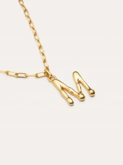 Collar Personalizado Chic Letter XL Acero Baño Oro