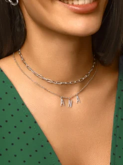 Collar Personalizado Letters Plata