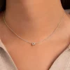 Collar Personalizado Single Letter Plata