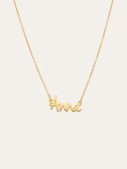 Collar Personalizado Sue Plata Baño Oro