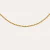 Collar Rosario Acero Baño Oro