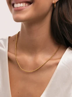 Collar Rosario Acero Baño Oro