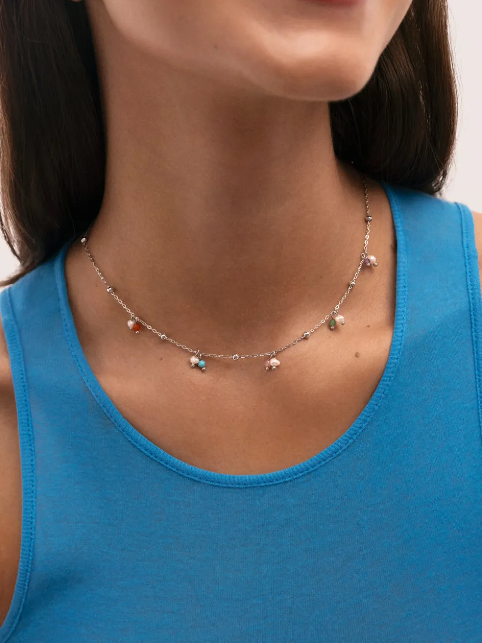 Collar Shamira Dots Acero