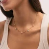 Collar Shamira Dots Acero Baño Oro