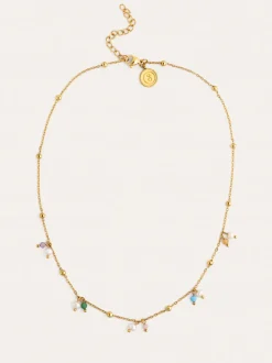 Collar Shamira Dots Acero Baño Oro