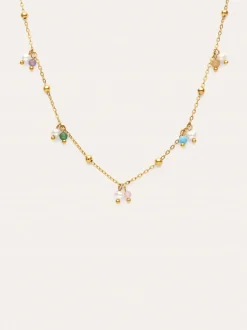 Collar Shamira Dots Acero Baño Oro
