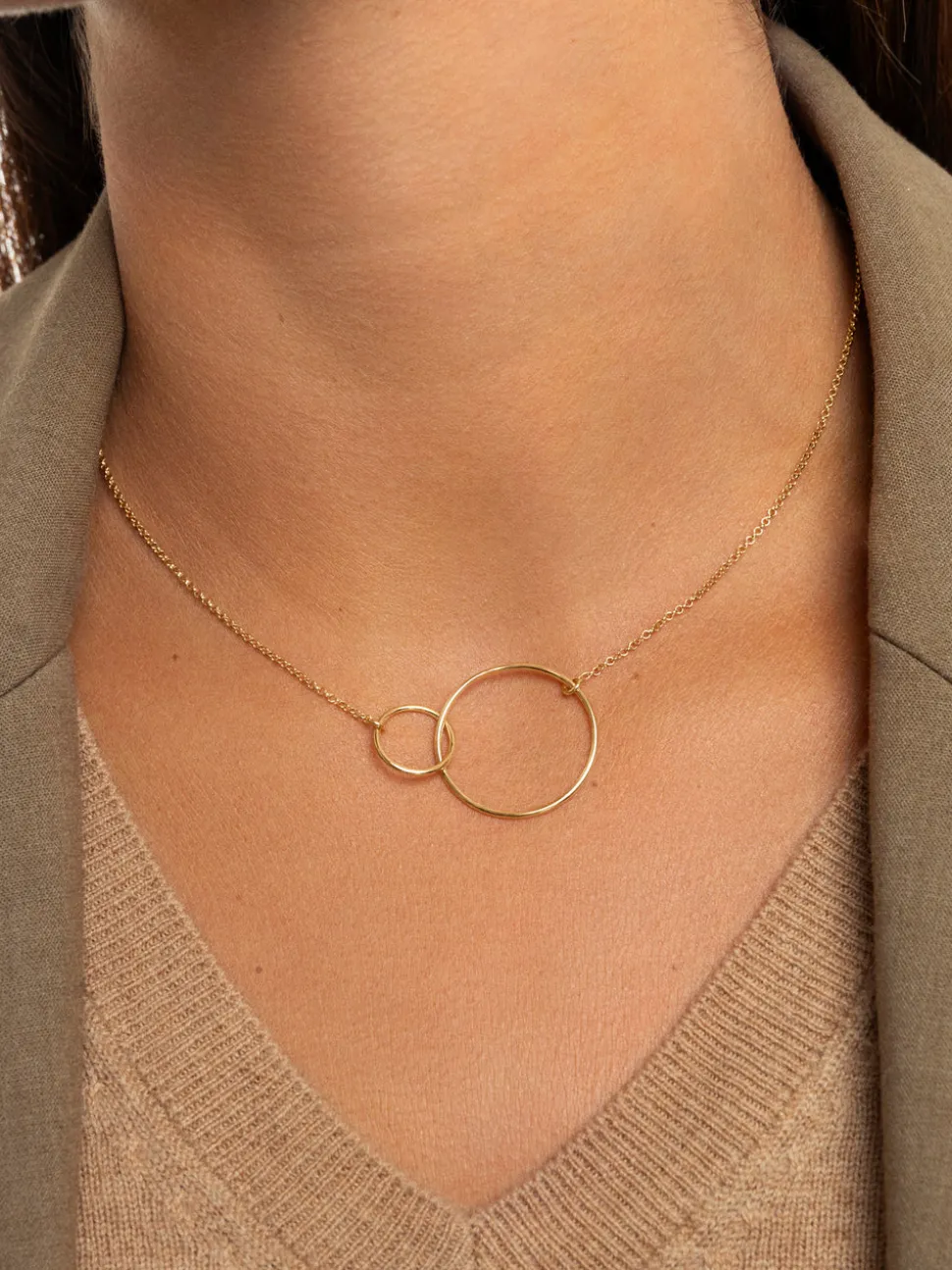 Collar Sister Plata Baño Oro