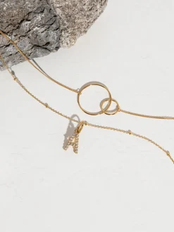 Collar Sister Plata Baño Oro