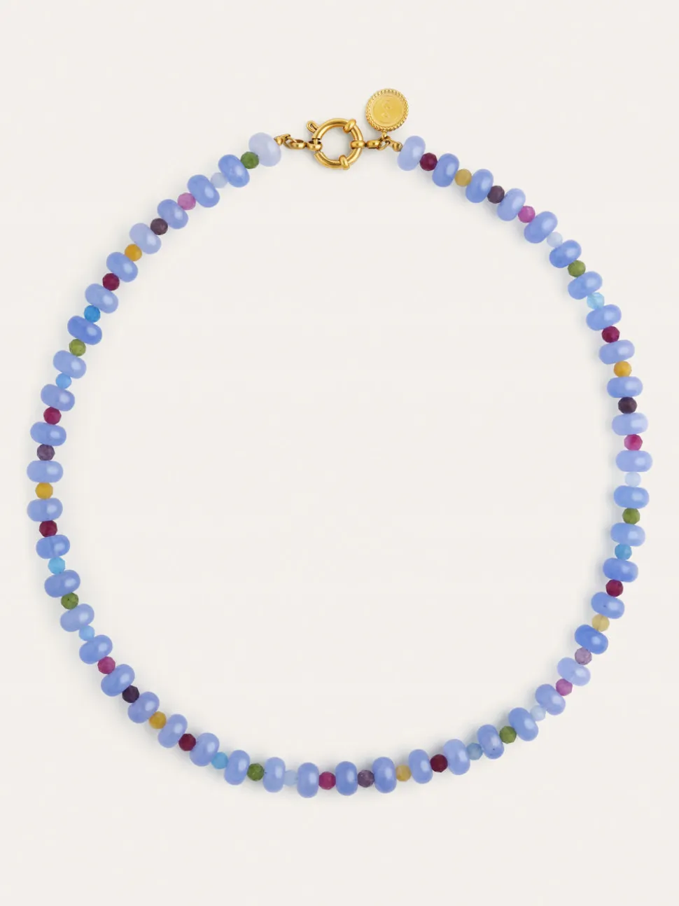 Collar Skycolor Stones Acero Baño Oro