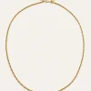 Collar Spinning Rope Chain Acero Baño Oro
