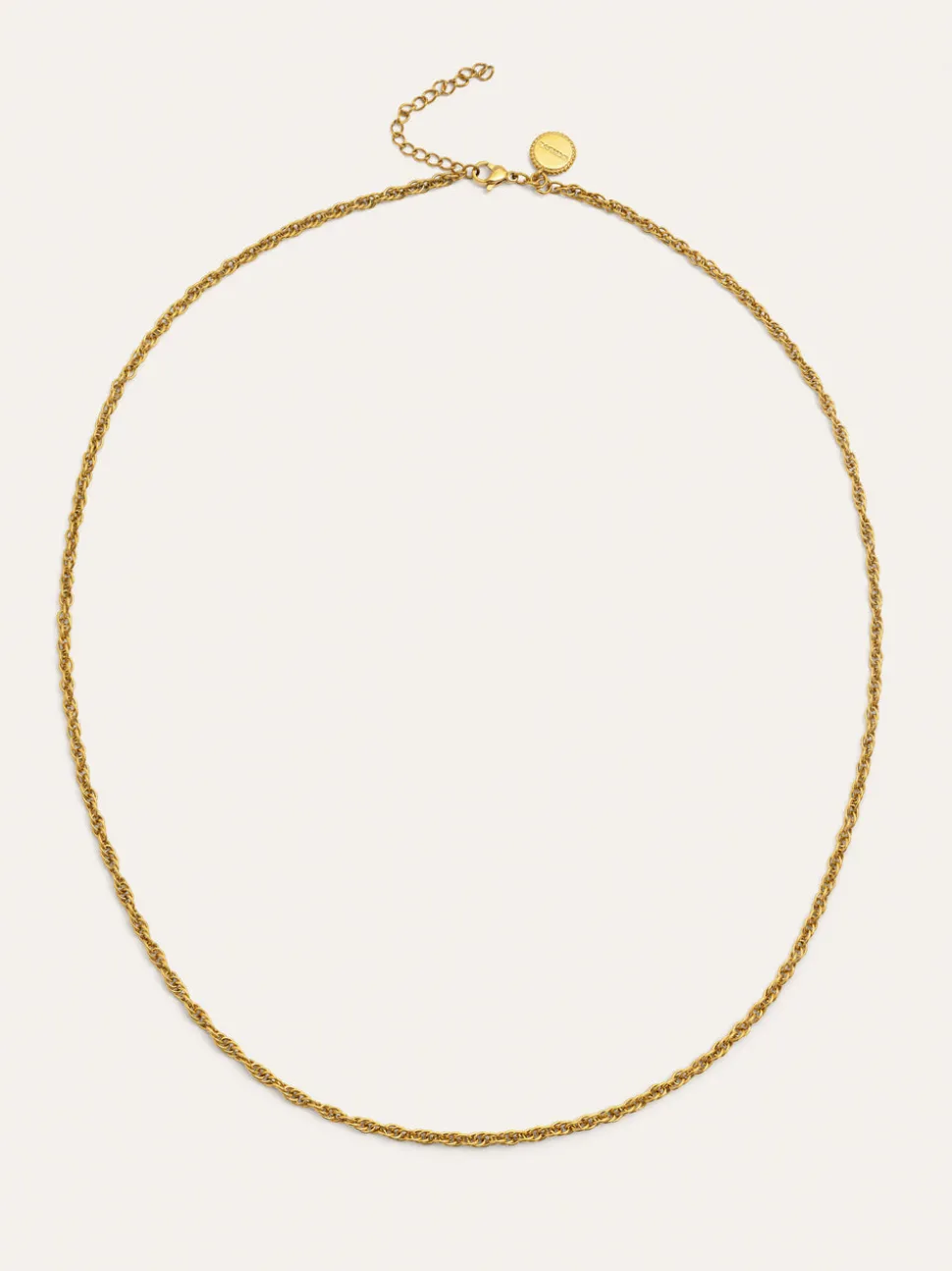 Collar Spinning Rope Chain Acero Baño Oro