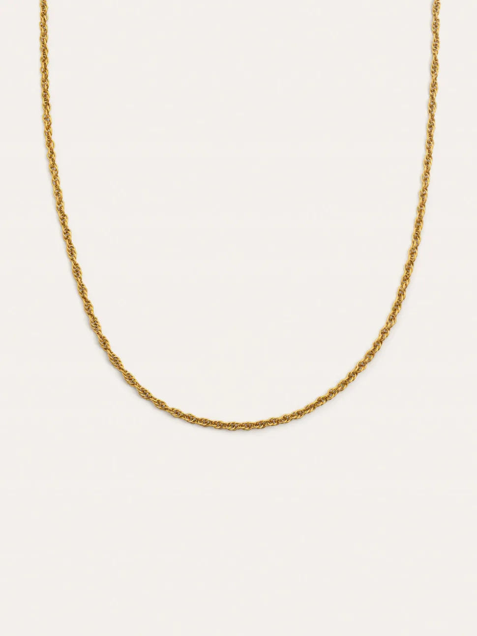 Collar Spinning Rope Chain Acero Baño Oro