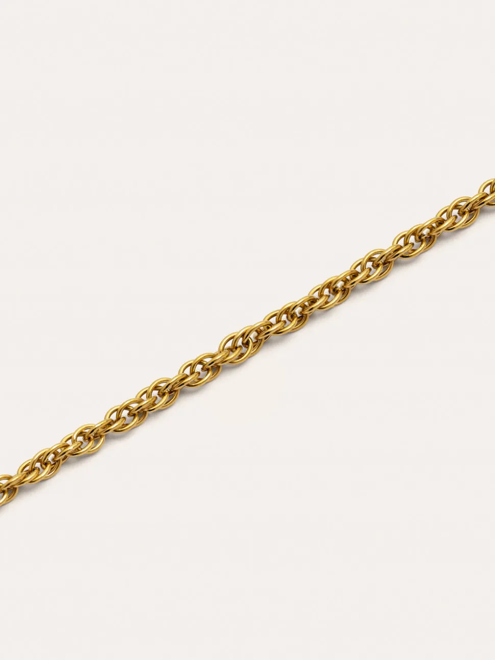 Collar Spinning Rope Chain Acero Baño Oro