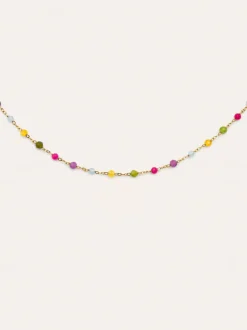 Collar Stella Color Acero Baño Oro