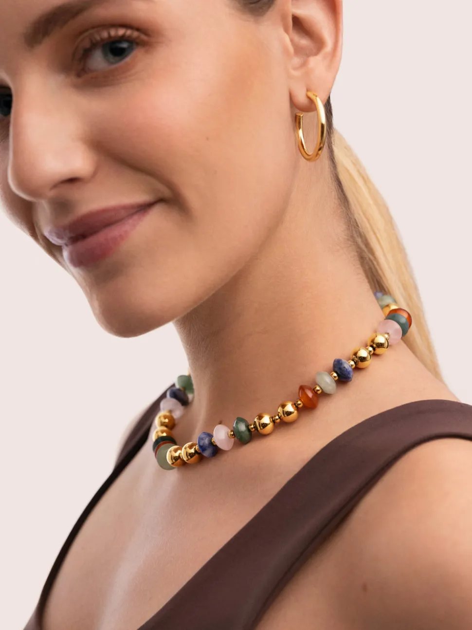 Collar Winter Bomb Acero Baño Oro