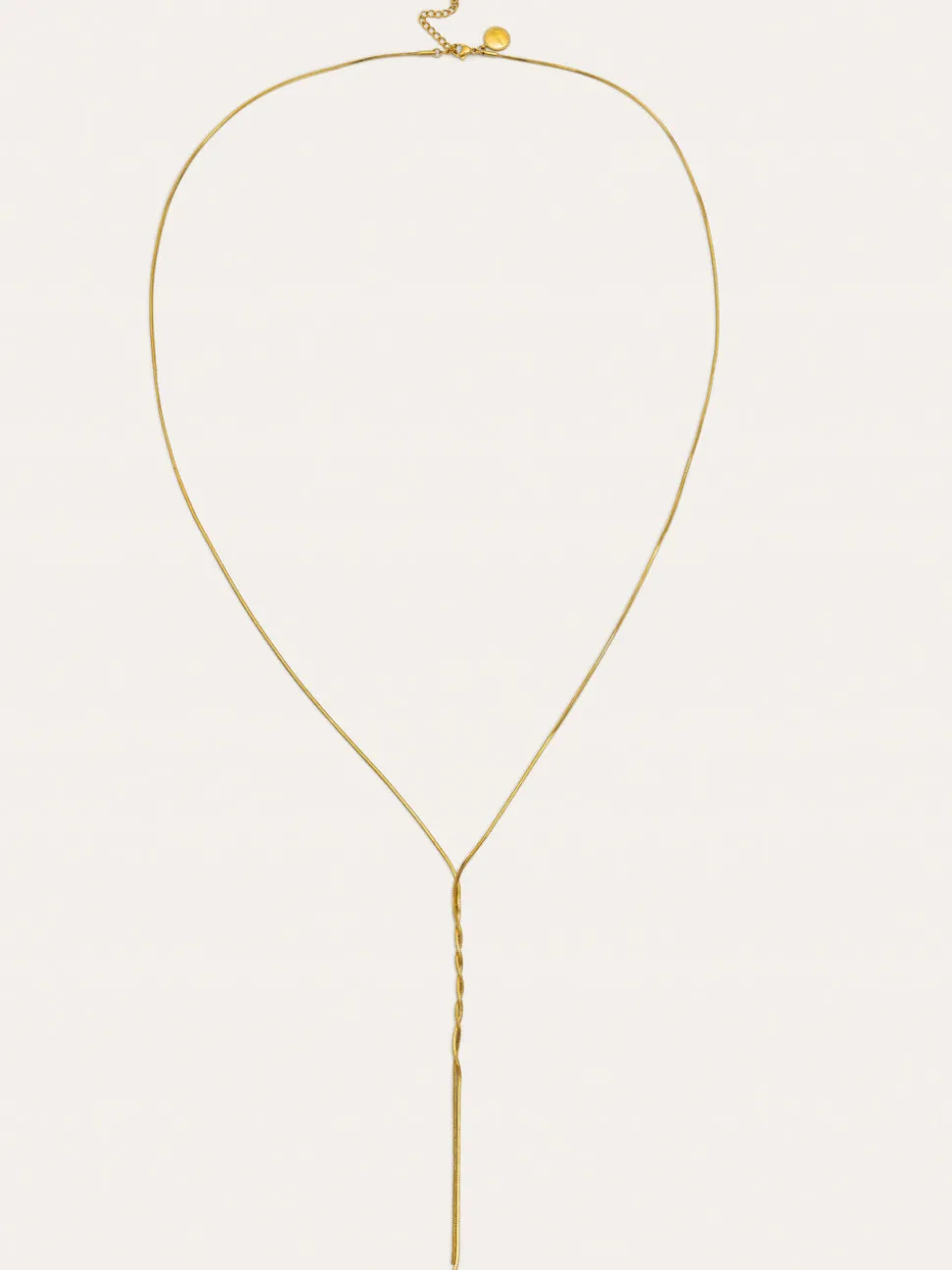 Collar Y Fine Tressia Acero Baño Oro