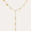 Collar Y Mini Moon Acero Baño Oro