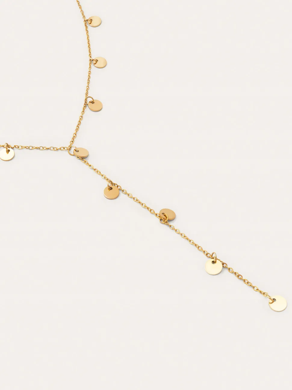 Collar Y Mini Moon Acero Baño Oro