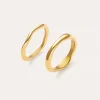 Pack 2 Anillos Nea Acero Baño Oro