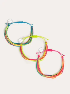 Pack 3 Pulseras Neon Rainbow Fruits Acero