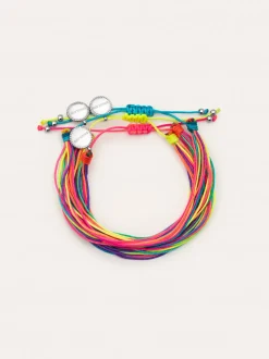 Pack 3 Pulseras Neon Rainbow Fruits Acero