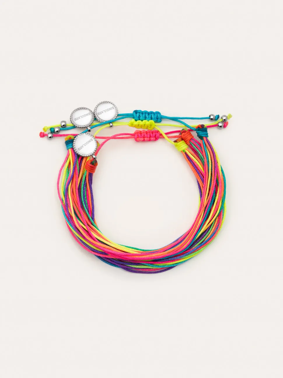 Pack 3 Pulseras Neon Rainbow Fruits Acero