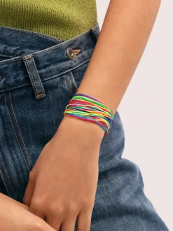 Pack 3 Pulseras Neon Rainbow Fruits Acero