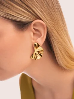 Pendientes Amara Acero Baño Oro