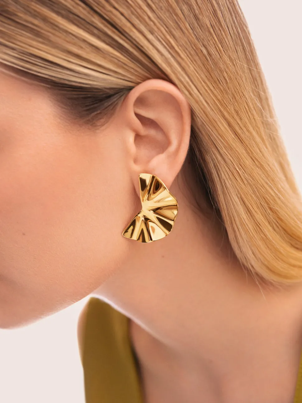 Pendientes Amara Acero Baño Oro
