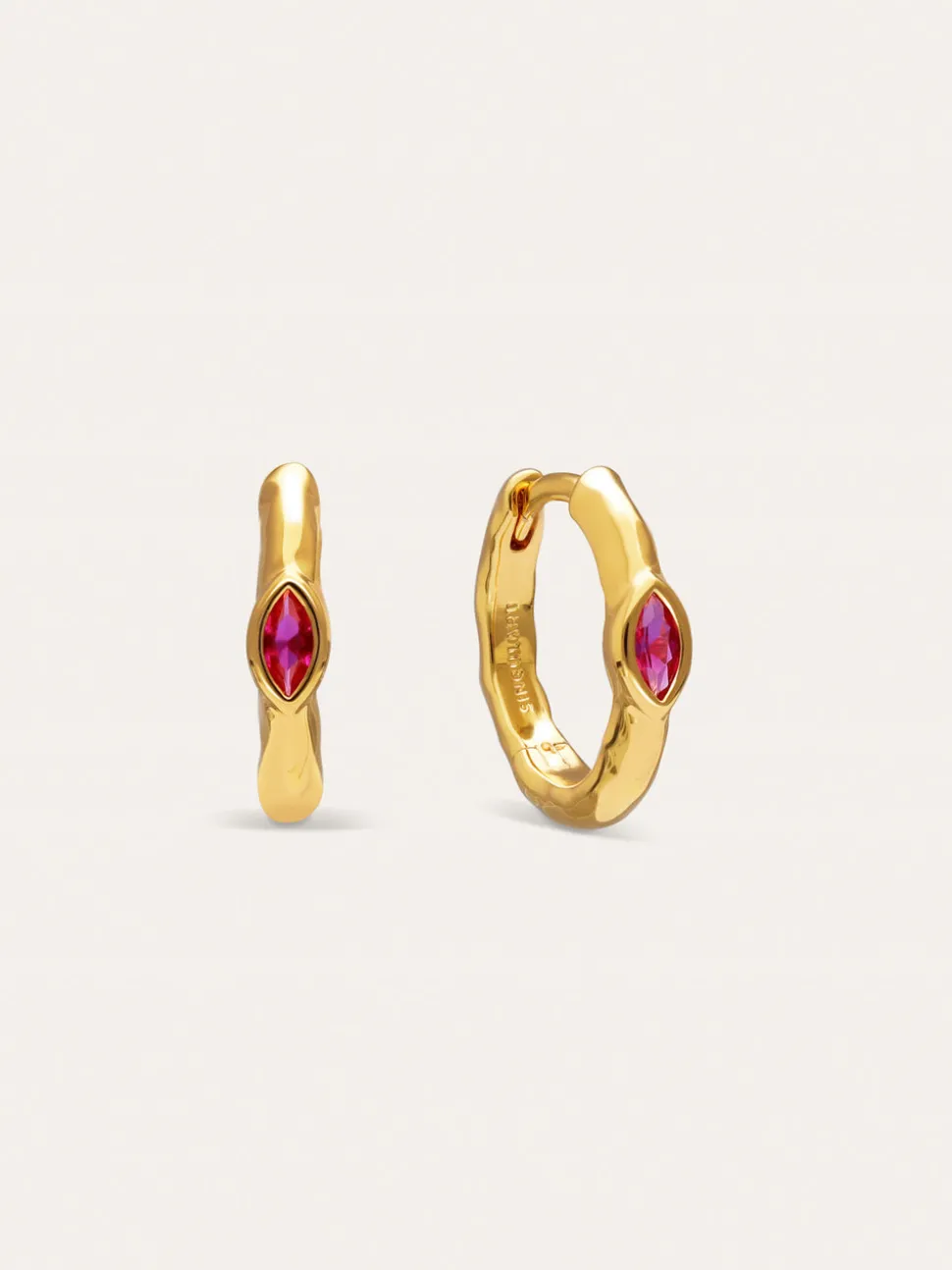 Pendientes Aro Alma Rosé Baño Oro