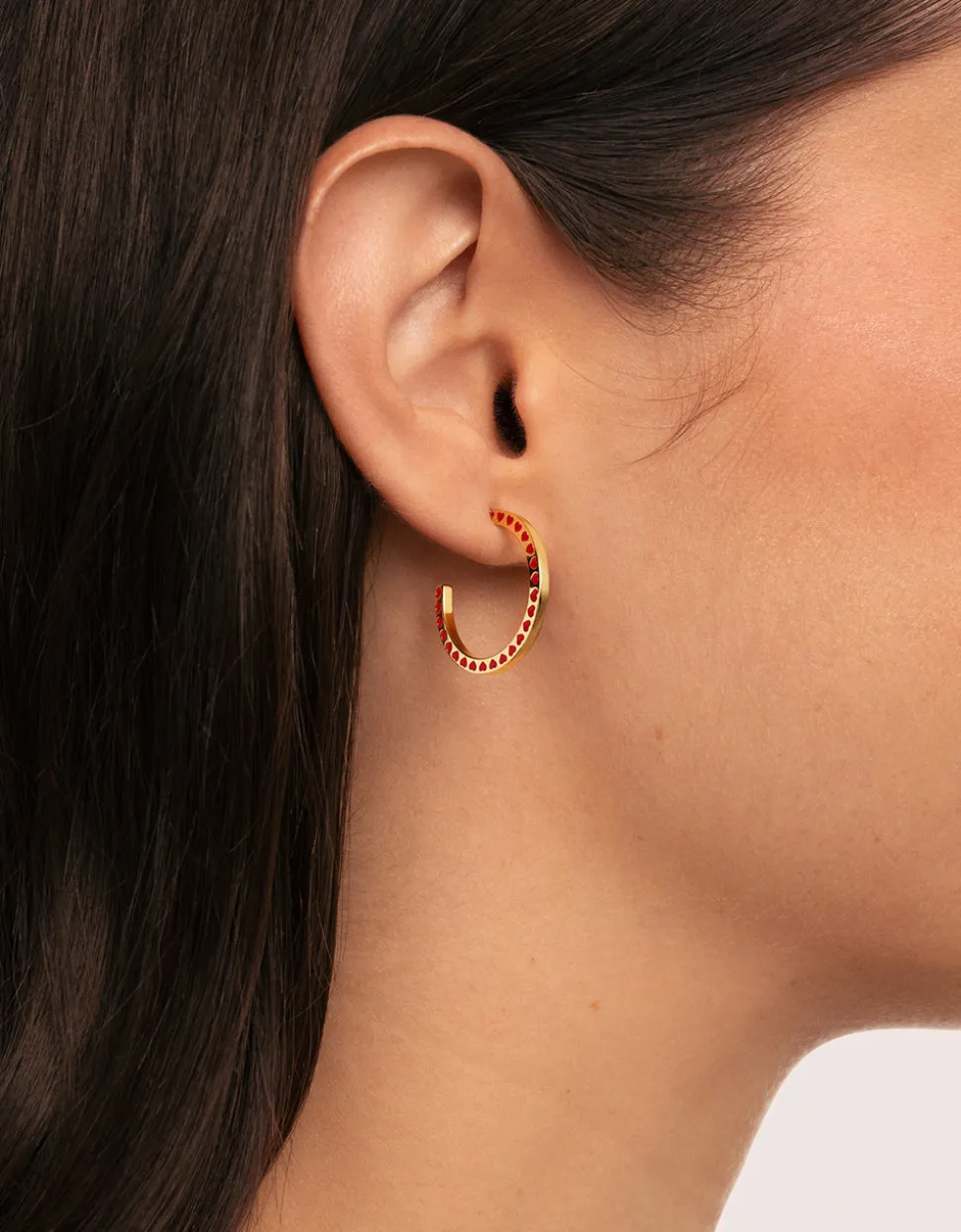 Pendientes Aro Amour Baño Oro