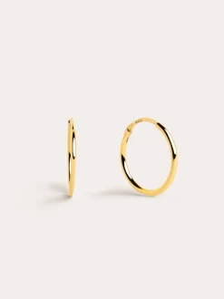 Pendientes Aro Ana S Plata Baño Oro