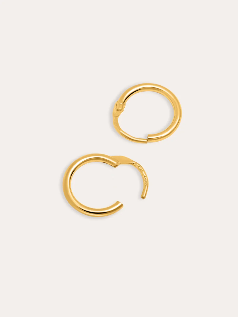 Pendientes Aro Ana XS Plata Baño Oro