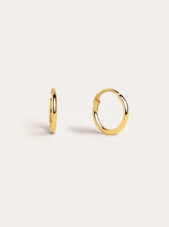 Pendientes Aro Ana XS Plata Baño Oro