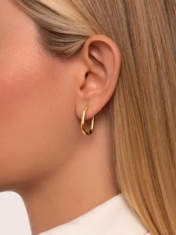 Pendientes Aro Bossa Acero Baño Oro