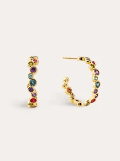Pendientes Aro Bubbles Baño Oro