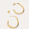 Pendientes Aro Bulky Acero Baño Oro