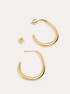 Pendientes Aro Bulky Acero Baño Oro
