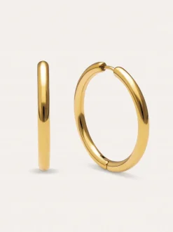 Pendientes Aro Carmen L Acero Baño Oro