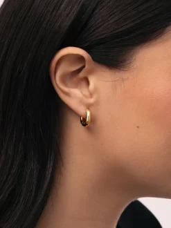 Pendientes Aro Carmen S Acero Baño Oro