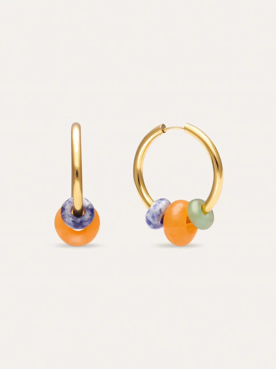 Pendientes Aro Carmen True Bomb Colors Acero Baño Oro