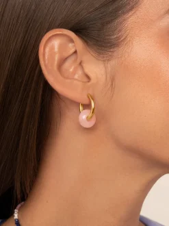 Pendientes Aro Carmen True Rose Acero Baño Oro