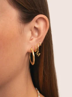 Pendientes Aro Cenit Acero Baño Oro