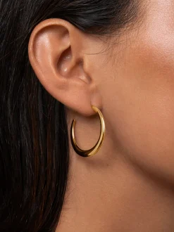 Pendientes Aro Cenit Acero Baño Oro