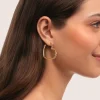 Pendientes Aro Cuore Acero Baño Oro