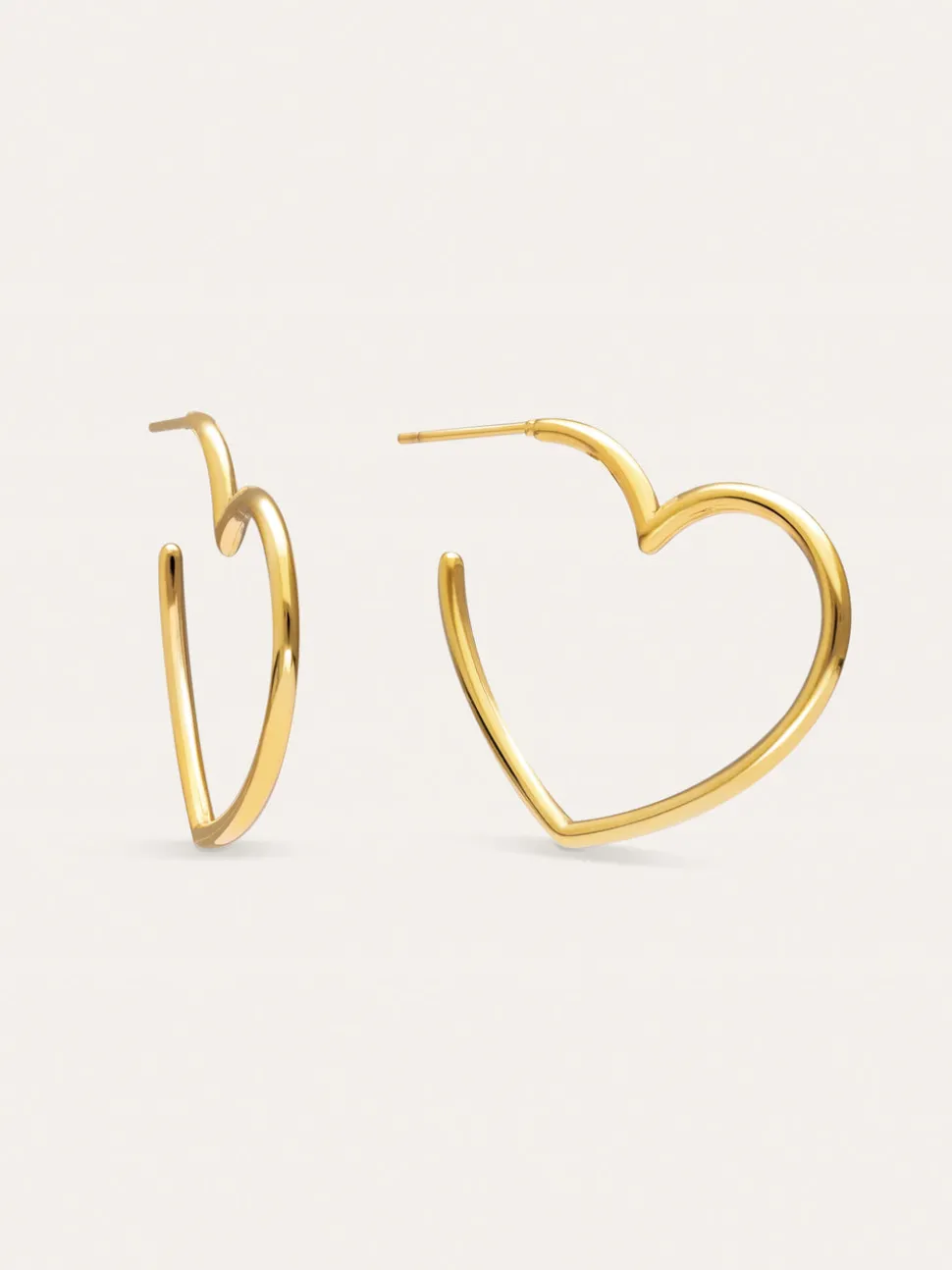 Pendientes Aro Cuore Acero Baño Oro