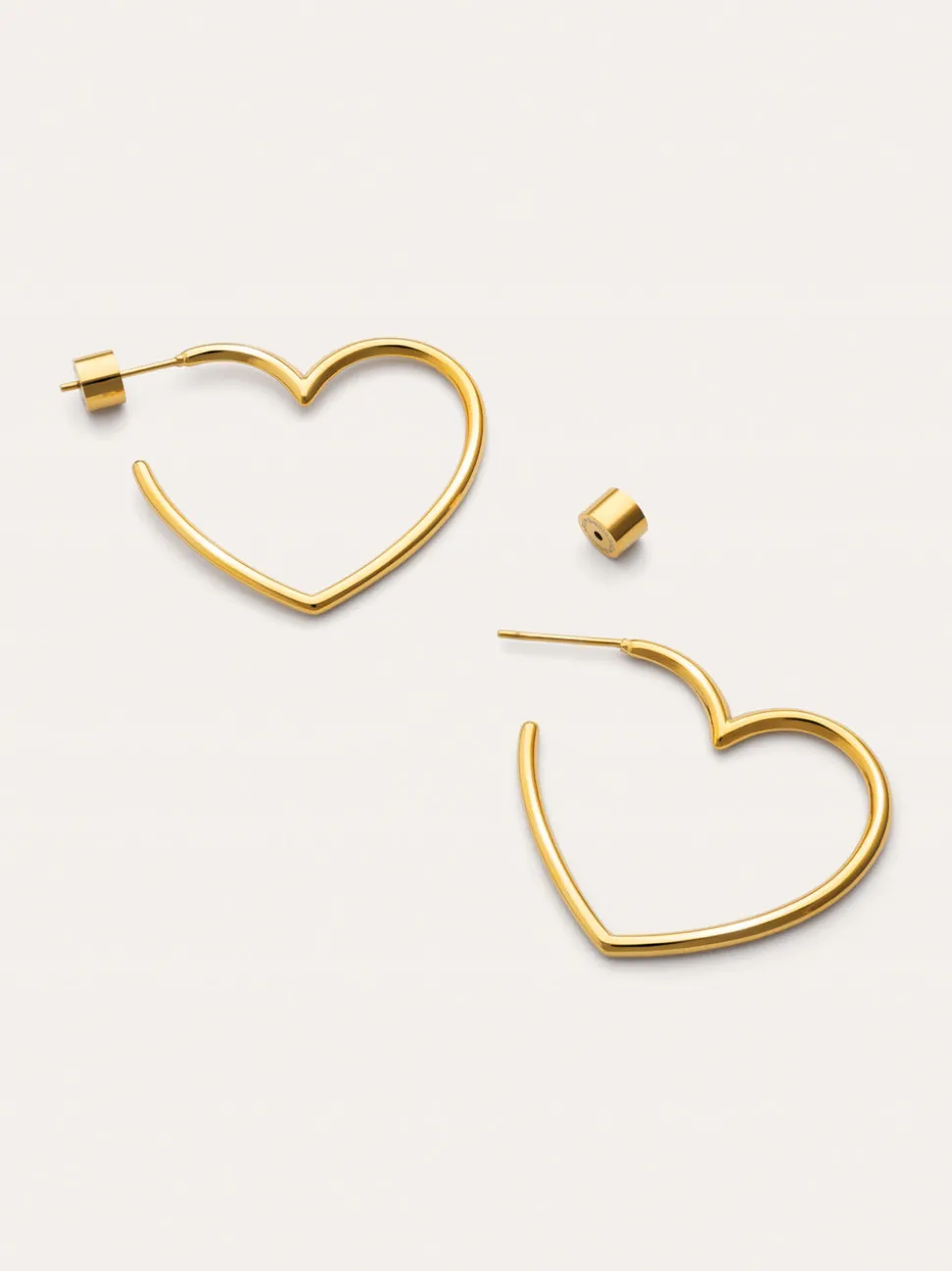 Pendientes Aro Cuore Acero Baño Oro