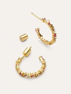 Pendientes Aro Estellar Colors Baño Oro
