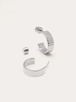 Pendientes Aro Gear Acero