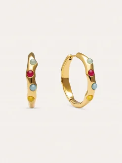 Pendientes Aro Gina Acero Baño Oro